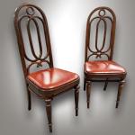 Four Chairs - bent beech, leather - 1880