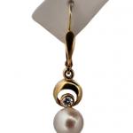 Gold Earrings - gold, pearl - 1960
