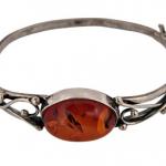 Silver Bracelet - silver, amber - 1920