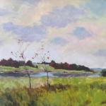 Lada Ehrlich - Landscape with a pair of rowan tree