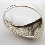 Silver mens ring with golden Ukrainian state embl