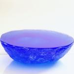 Glasswork - blue glass, melted Glass - 2000