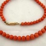 Necklace of sea coral with golden clasp