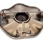 Silver brooch - silver, Smoky Quartz - 1900