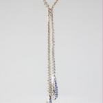 Gold Necklace - white gold, diamond - 1990