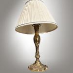 Table Lamp - fabric, brass - 1960