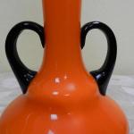 Vase - glass, orange glass - 1930