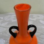 Vase - glass, orange glass - 1930