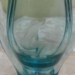 Vase - glass, blue glass - 1950