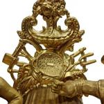 Mantel Clock - alabaster, bronze - 1878