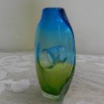 Vase - glass, blue glass - 1960