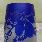 Vase - glass, blue glass - 1930