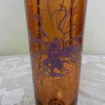 Vase - glass, orange glass - 1983
