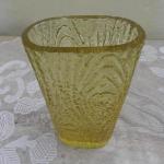 Vase - glass, yellow glass - 1975