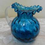 Glass Jug - glass, blue glass - 1930