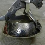 ashtray - metal, hammered metal - 1920