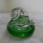 Glass Ashtray - glass, green glass - 1930