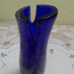 Vase - glass, blue glass - 1975