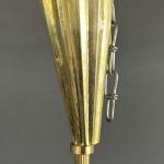 Chandelier - brass, pink glass - 1920