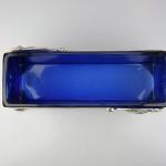Jardiniere - tin, blue glass - 1905
