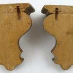 Two small wooden wall consoles