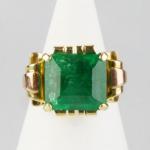 Ring - gold, emerald - 1960
