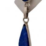 Silver Earrings - silver, Lapis lazuli - 1950