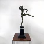 Dancer - patinated bronze, marble - Felix Weiss - 1930