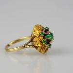 Ring - gold, emerald - 1980