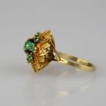 Ring - gold, emerald - 1980