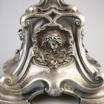 Pedestal Bowl - glass, silver - 1860
