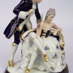 Royal Dux - Cavalier with a lady, Bohemia, Duchcov, 2000