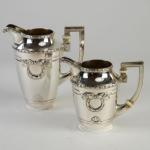 Silver Table Set - hammered silver - 1890