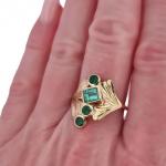 Ladies' Gold Ring - gold, emerald - 1980