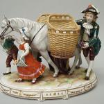 Porcelain Group of Figures - white porcelain - Wien - 1890