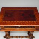 Sewing Table - solid wood, walnut veneer - 1890