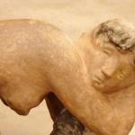 Nude Figure - wood, burnt clay - Jan Kodet - 1940