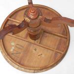 Round Table - solid wood, walnut veneer - 1870