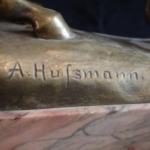 Nude Figure - alabaster, bronze - Albert Heinrich Hussmann,1874-1946 - 1900