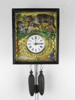 Wall Timepiece - wood, enamel - 1870