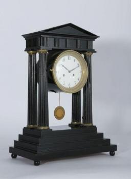 Mantel Clock - wood, brass - 1840