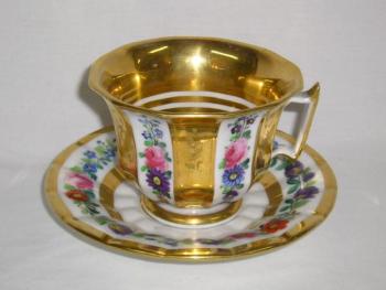 Cup and Saucer - painted porcelain - 1840