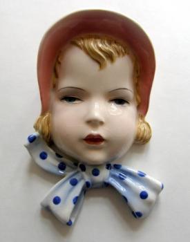 Porcelain Girl Figurine - majolica - 1920