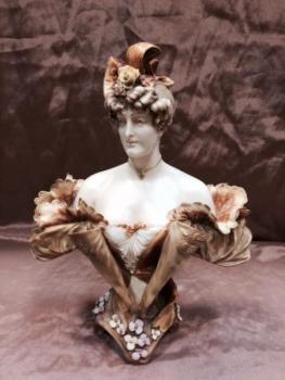 Porcelain Girl Figurine - Ernst Wahliss, Turn Wien Austria - 1896