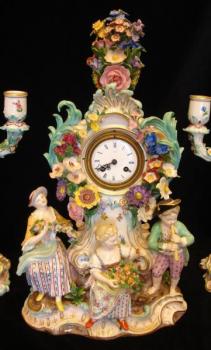 Meissen figural clock