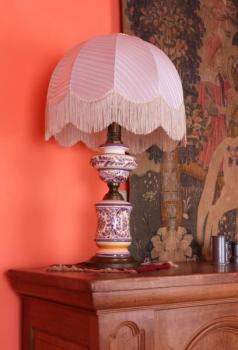 Table Lamp - silk, fabric - 1970