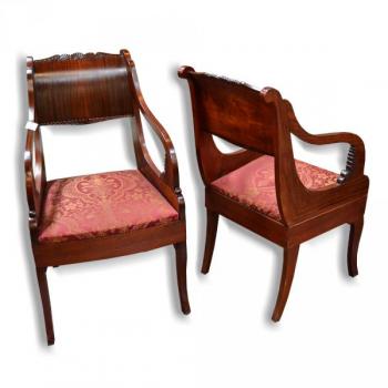 Pair of Armchairs - mahogany - 1900