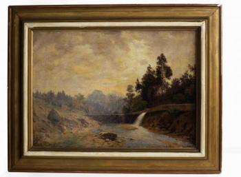 Romantic Landscape - Johannes Bartholomeo Duntze - 1850