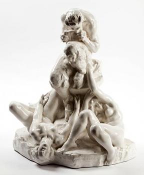 Ceramic Figurine - Woman - Emanuel Kodet - 1915