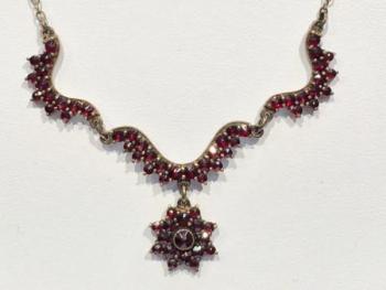 Czech Garnet Necklace - 1960